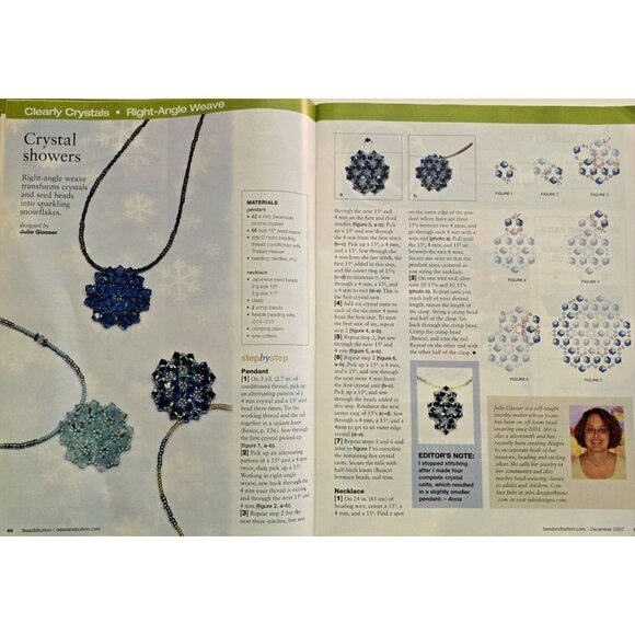 Bead And Button Magazine December 2007 Stitch A Dazzling Crystal Necklace - Picture 7 of 16